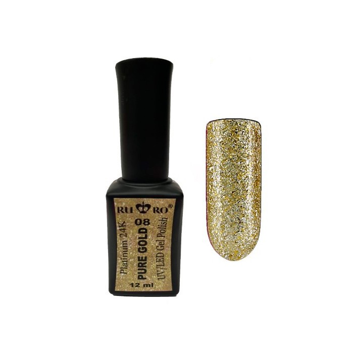 24K GEL POLISH ESMALTE PERMANENTE CON BRILLANTINAS RuRo nails®