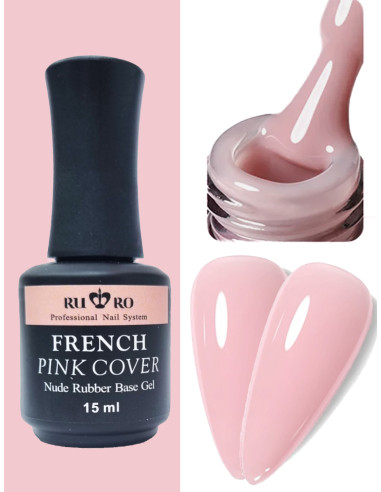 FRENCH RUBBER BASE - FRENCH PINK COVER 15ml.