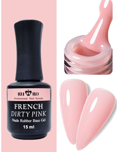 FRENCH RUBBER BASE - FRENCH DIRTY PINK 15ml.