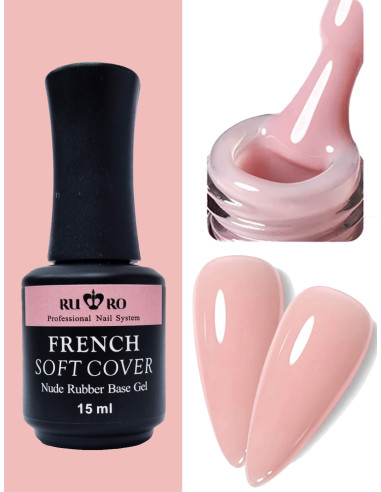 FRENCH RUBBER BASE - FRENCH SOFT COVER 15ml.