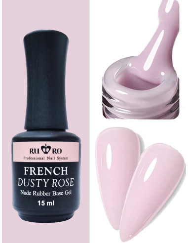 FRENCH RUBBER BASE - FRENCH DUSTY ROSE 15ml.